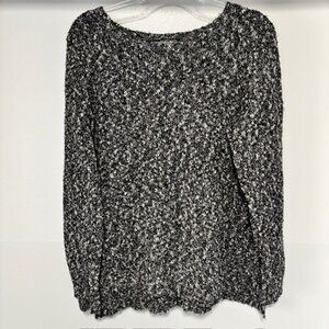 Buffalo David Bitton Black White Wool Knit Sweater L Minimalist Monochrome Cozy